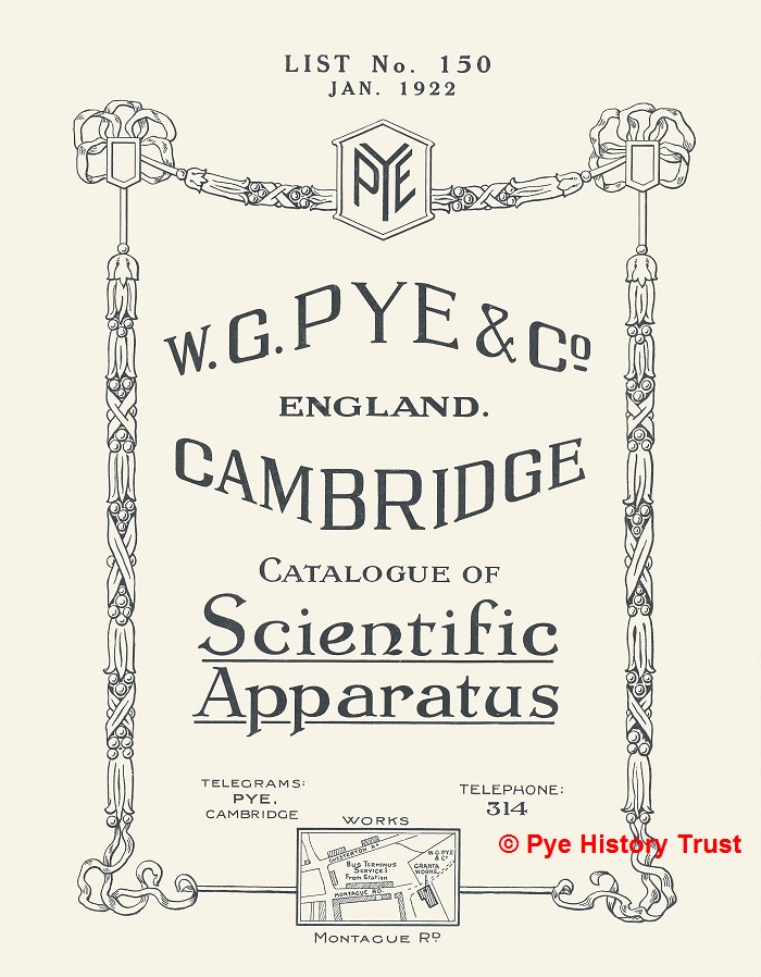 W G Pye Scientific Catalogue 1922
